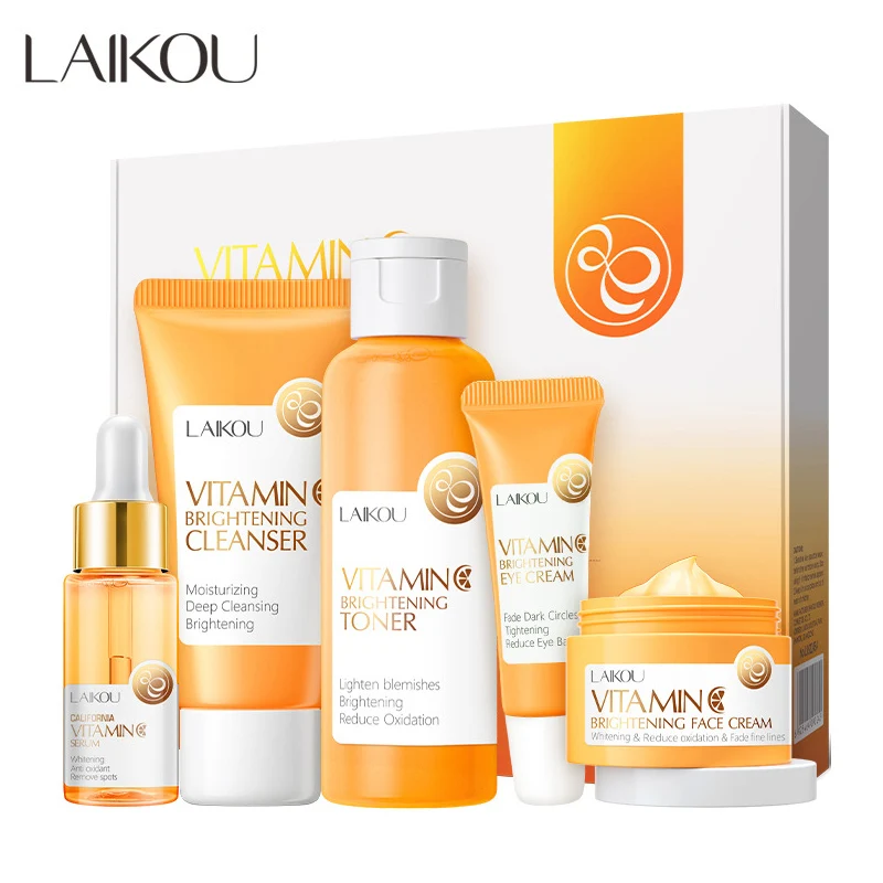 LAIKOU Face Cleanser Fade Dark Circles Eye Cream Essence Lighten Spots Vitamin C Facial Whitening Care Set
LAIKOU Face Cleanser Fade Dark Circles Eye Cream Essence Lighten Spots Vitamin C Facial Whitening Care Set