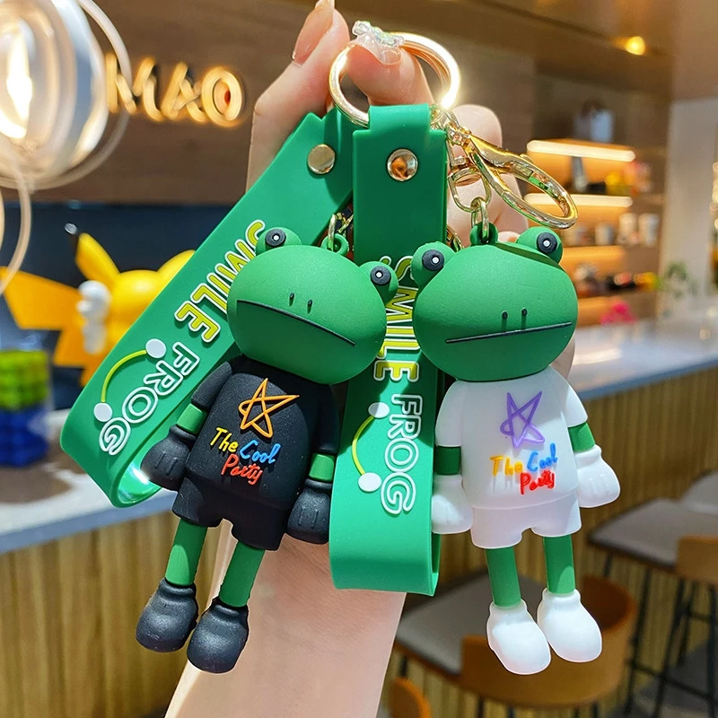 Cartoon Cute Frog Animal Keyring Backpack Pendant Couple Women Men Gift Car Keychain
Cartoon Cute Frog Animal Keyring Backpack Pendant Couple Women Men Gift Car Keychain