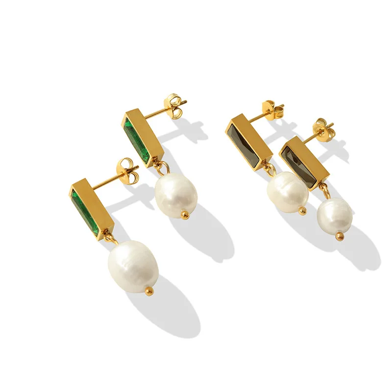 Natural Freshwater Pearl Drop Earrings for Woman Green Crystal Dangle Hanging Stud Earring Party Wedd Unusual Jewelry
Natural Freshwater Pearl Drop Earrings for Woman Green Crystal Dangle Hanging Stud Earring Party Wedd Unusual Jewelry