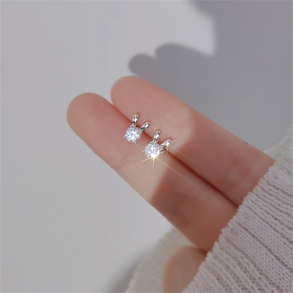 Cute Silver Plated Mini Earrings Lovely Rabbit Zircon CZ Rhinestones Pearl Stud Earrings For Women Birthday Gift Fashion Jewelry
Cute Silver Plated Mini Earrings Lovely Rabbit Zircon CZ Rhinestones Pearl Stud Earrings For Women Birthday Gift Fashion Jewelry