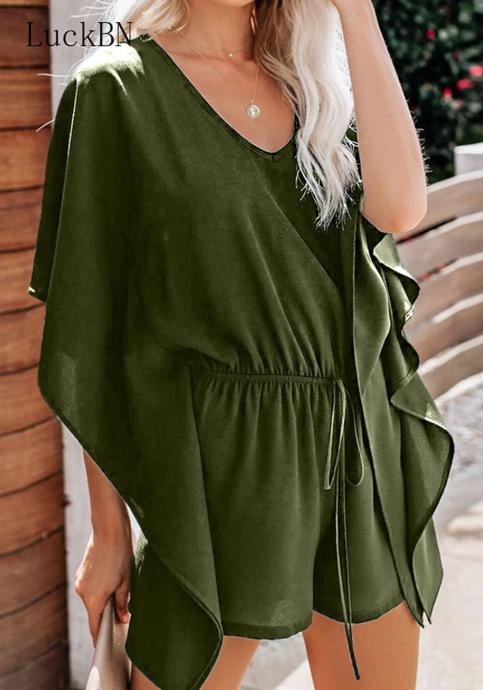2022 New Summer Rompers Playsuits Women Clothing Short Femme Playsuit Jumpsuits Fashion Bat Sleeve Loose Casual Jumpsuit Women
2022 New Summer Rompers Playsuits Women Clothing Short Femme Playsuit Jumpsuits Fashion Bat Sleeve Loose Casual Jumpsuit Women