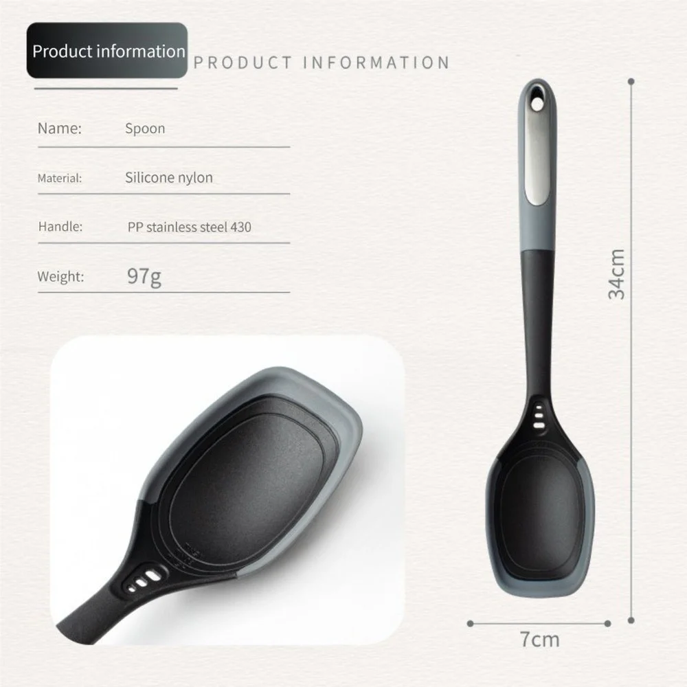 Kitchen utensils non stick pot special household spatula cooking high temperature resistant food grade soup spoon utensils set
Kitchen utensils non stick pot special household spatula cooking high temperature resistant food grade soup spoon utensils set