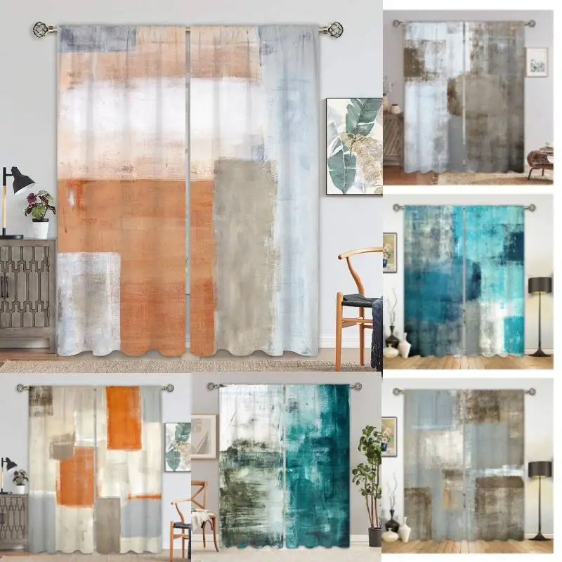 Abstract oil painting color block Sheer Curtains Home Decorations Window Tulle Curtains For Living Room Bedroom Kitchen
Abstract oil painting color block Sheer Curtains Home Decorations Window Tulle Curtains For Living Room Bedroom Kitchen