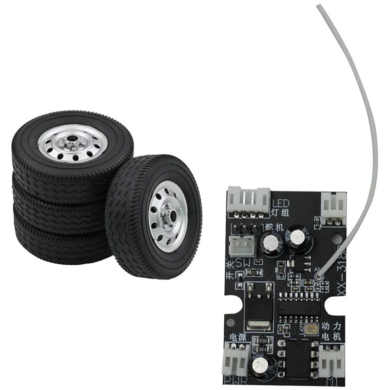 2 Set RC Car Part: 1 Set Wheel Tire Tyre & 1 Pcs 2.4G Full Scale Model Receiver Circuit Board With Antenna
2 Set RC Car Part: 1 Set Wheel Tire Tyre & 1 Pcs 2.4G Full Scale Model Receiver Circuit Board With Antenna