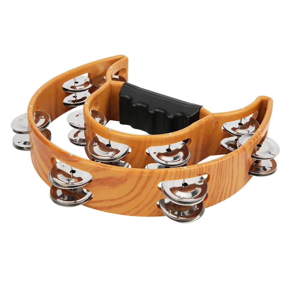 Double Row Handbell Tambourine Metal Jingles with Ergonomic Grip Percussion Instrument
Double Row Handbell Tambourine Metal Jingles with Ergonomic Grip Percussion Instrument