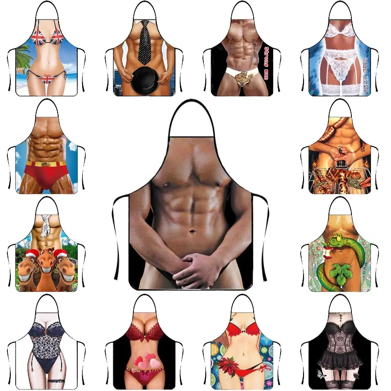 Women Sexy Kitchen Apron Funny Muscle Pattern Water Proof Sleeveless Customizable Home Cleaning BBQ Cooking Men Chef Work Apron
Women Sexy Kitchen Apron Funny Muscle Pattern Water Proof Sleeveless Customizable Home Cleaning BBQ Cooking Men Chef Work Apron