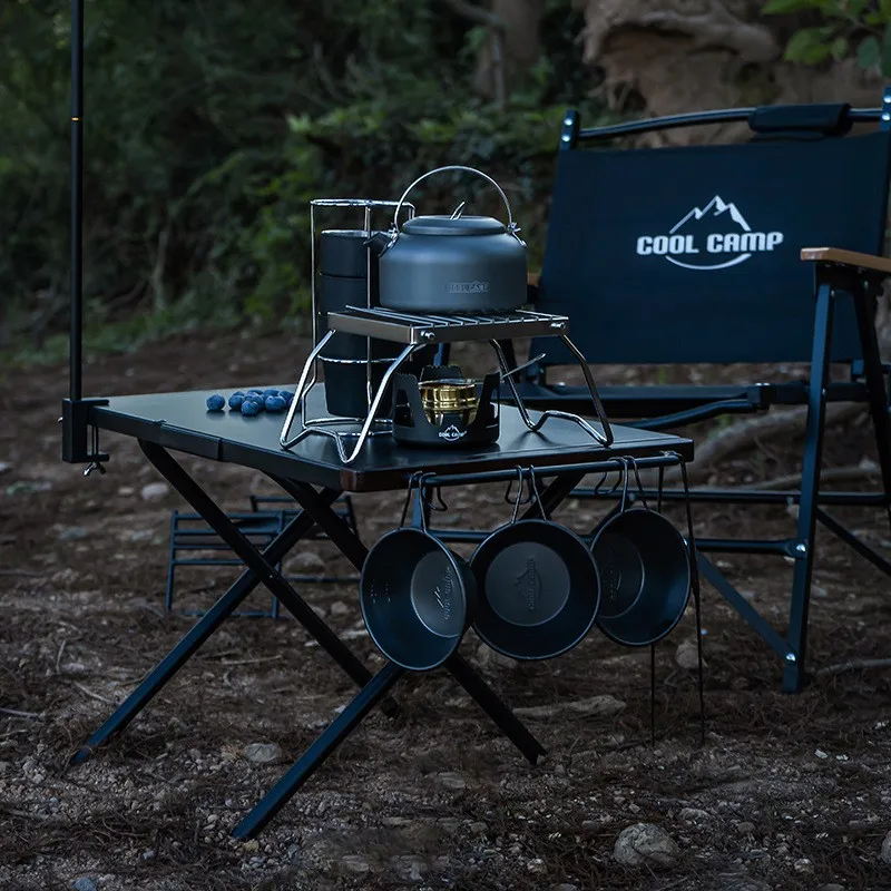 COOLCAMP Lightweight Folding Camping Table with Tempered Material and Wooden Board
COOLCAMP Lightweight Folding Camping Table with Tempered Material and Wooden Board