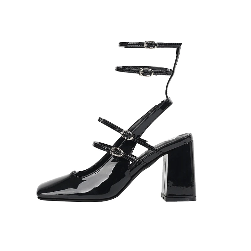 XGRAVITY 2023 New Retro French Square Toe Women High Heel Pumps Sexy Strappy Buckle Black Sandals Chunky High Heels Party Shoes
XGRAVITY 2023 New Retro French Square Toe Women High Heel Pumps Sexy Strappy Buckle Black Sandals Chunky High Heels Party Shoes