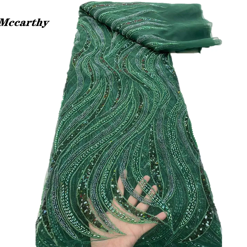 Mccarthy New Design Beaded Lace Fabric Luxury Handmade Beads Lace Embroidery French Nigerian Tulle Lace Fabric for Wedding
Mccarthy New Design Beaded Lace Fabric Luxury Handmade Beads Lace Embroidery French Nigerian Tulle Lace Fabric for Wedding