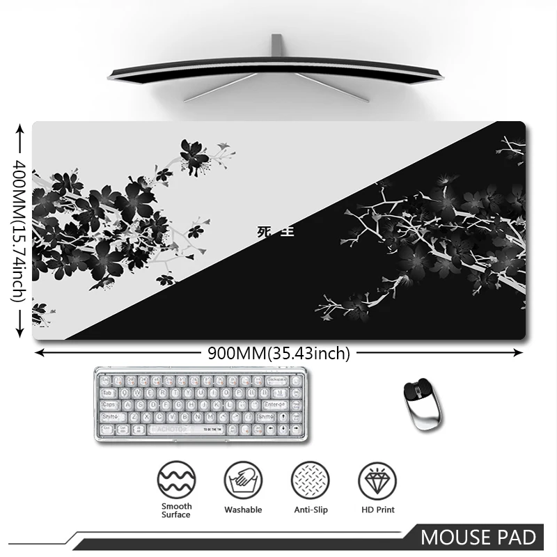 Black And White Mouse Pad Original Large Mousepad Laptop Table Computer Desk Mats Natural Rubber Mousepads Gaming Keyboard Pads
Black And White Mouse Pad Original Large Mousepad Laptop Table Computer Desk Mats Natural Rubber Mousepads Gaming Keyboard Pads