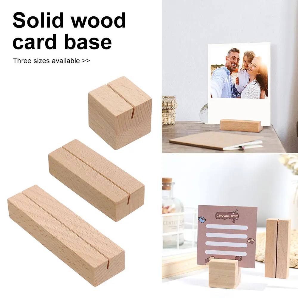10/20pcs Wooden Photo Stand Business Card Holder Rectangle Card Clip Picture Rack Handmade Memo Holder for Home Office
10/20pcs Wooden Photo Stand Business Card Holder Rectangle Card Clip Picture Rack Handmade Memo Holder for Home Office