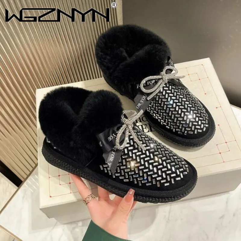 Shining Crystal Cotton Shoes Womens Shoes 2024 Autumn and Winter New Fashion Flash Drill Thick Bottom Waterproof Warm Snow Boots
Shining Crystal Cotton Shoes Womens Shoes 2024 Autumn and Winter New Fashion Flash Drill Thick Bottom Waterproof Warm Snow Boots
