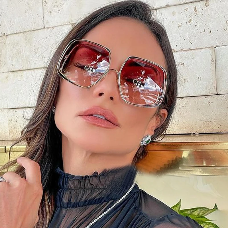 2022 New Fashion Brand Square Cat Eye Sunglasses For Women Vintage Alloy Oversized Leopard Gradient Sun Glasses Female Shades
2022 New Fashion Brand Square Cat Eye Sunglasses For Women Vintage Alloy Oversized Leopard Gradient Sun Glasses Female Shades