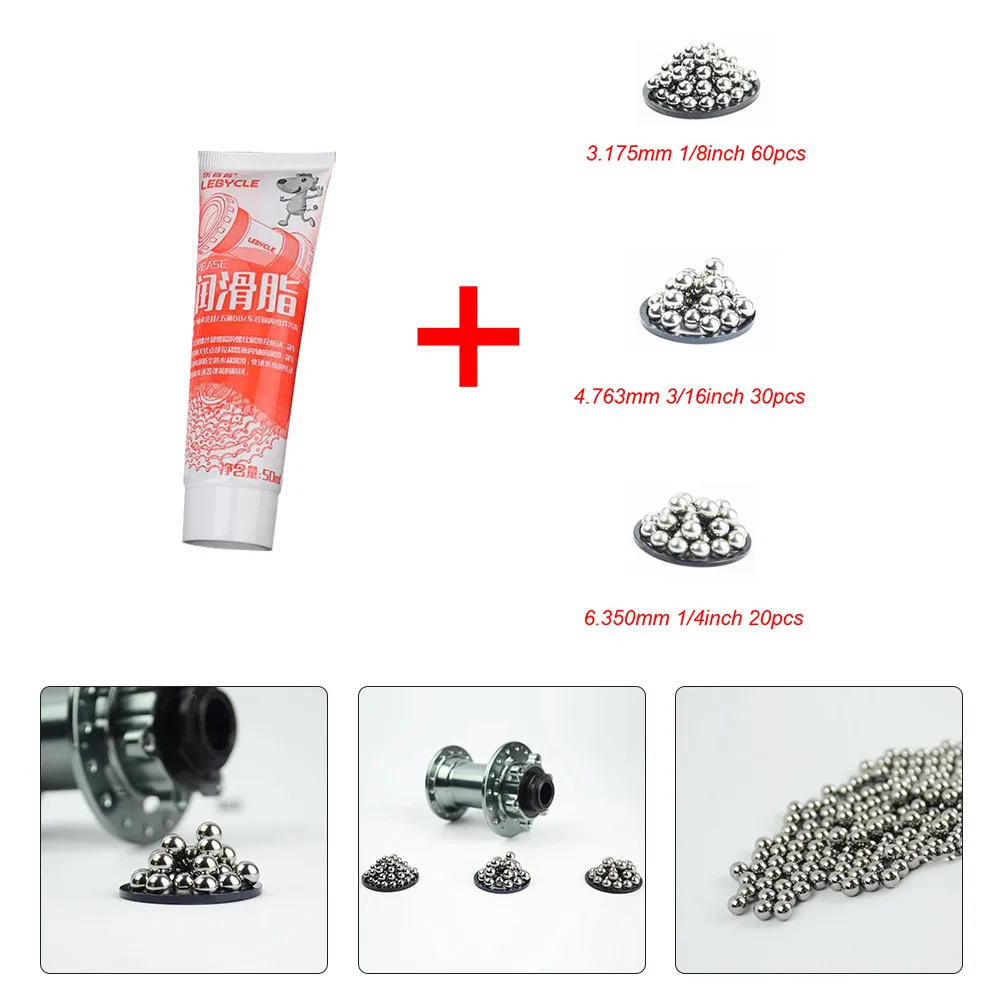 Bike Bicycle 50g Hub Bottom Bracket Grease + 1/8 3/16 1/4 Inch Bearings Balls For Wheel Hub Cycling Repairing Accessories
Bike Bicycle 50g Hub Bottom Bracket Grease + 1/8 3/16 1/4 Inch Bearings Balls For Wheel Hub Cycling Repairing Accessories