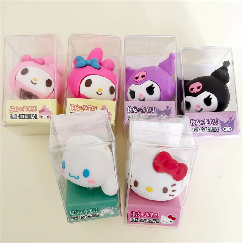 6Pcs Sanrio Cinnamoroll Erasers Cartoon Hello Kitty My Melody Kuromi Pencil Sharpener Stationery School Supplies Child Gifts
6Pcs Sanrio Cinnamoroll Erasers Cartoon Hello Kitty My Melody Kuromi Pencil Sharpener Stationery School Supplies Child Gifts