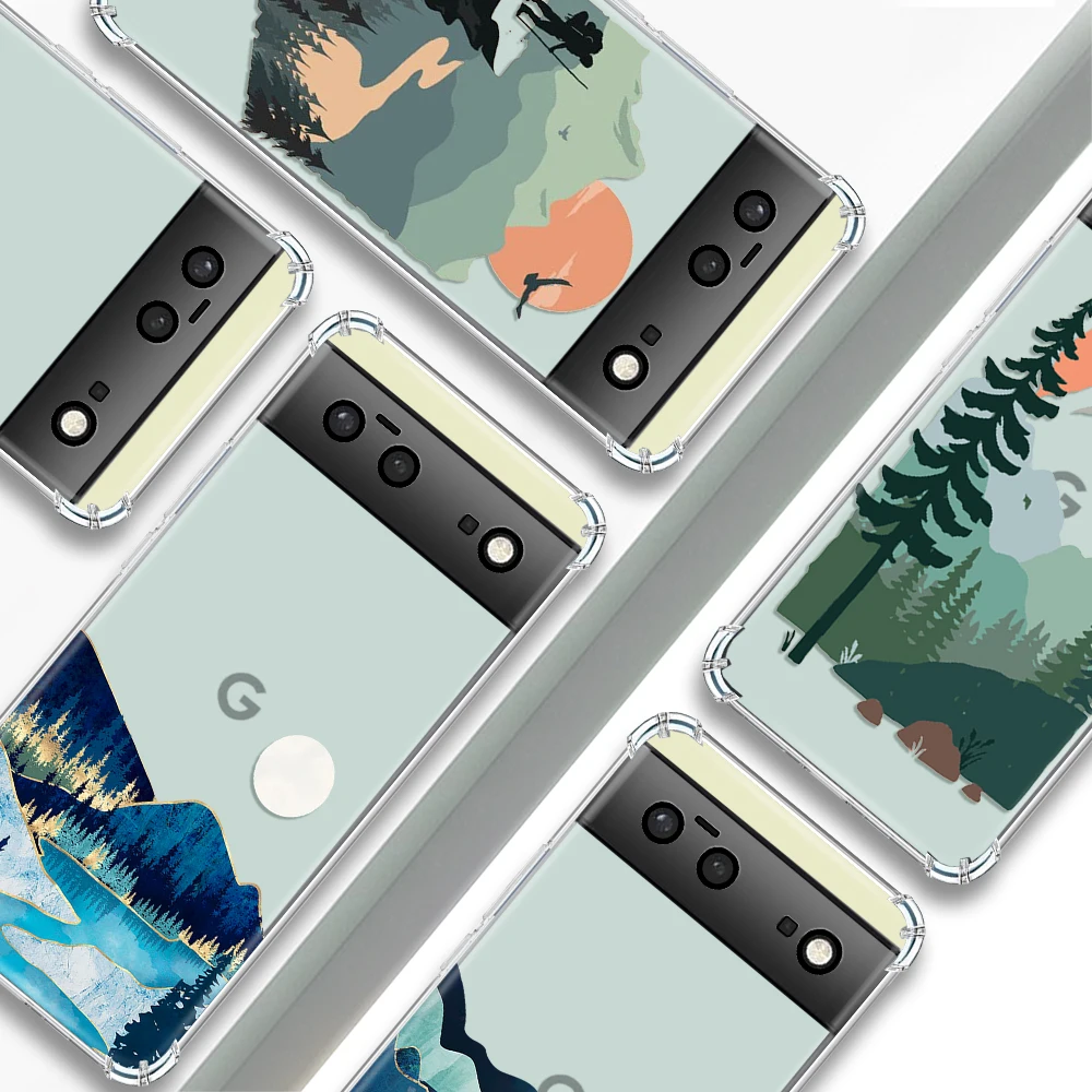 Cartoon Landscape Painting Transparent Phone Case For Google Pixel 7a 6a 6 7 6Pro 7Pro Cases Shockproof Soft Silicone TPU Cover
Cartoon Landscape Painting Transparent Phone Case For Google Pixel 7a 6a 6 7 6Pro 7Pro Cases Shockproof Soft Silicone TPU Cover