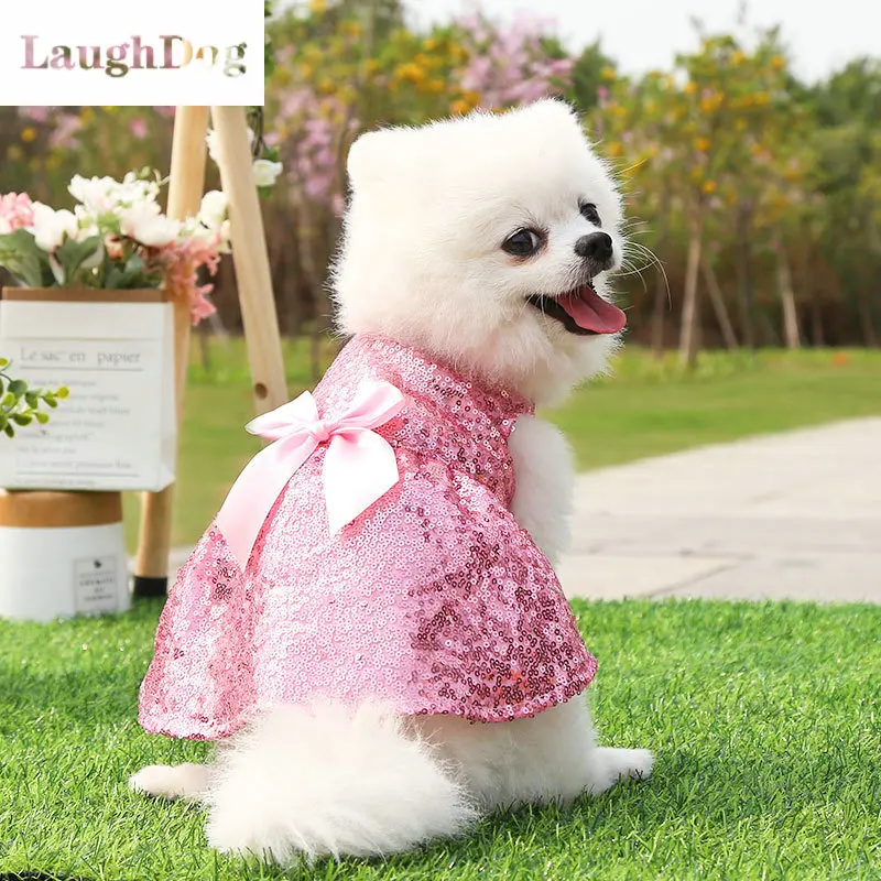 Sequin Dog Clothes Princess Wedding Dresses For Small Dogs Clothes Bow Skirt Shiny Scales Tutu Dress For Female Puppy Apparel
Sequin Dog Clothes Princess Wedding Dresses For Small Dogs Clothes Bow Skirt Shiny Scales Tutu Dress For Female Puppy Apparel
