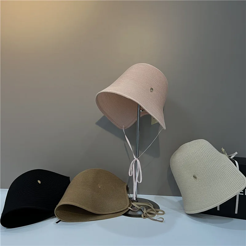 

202205-dudu new dropshipping summer grace farmhouse style holiday pp grass material shade lady sun cap women leisure hat
