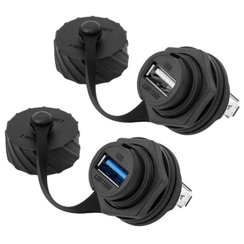 USB 2.0 3.0 Гнездовой штепсельный разъем Адаптер для монтажа на панель непосредственно водонепроницаемый разъем