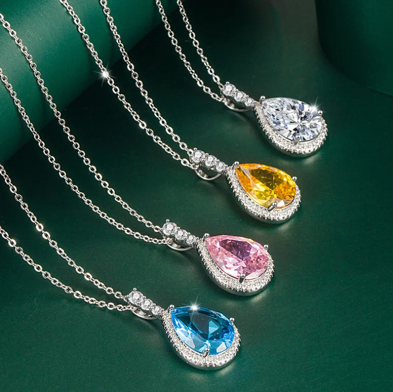 ANGLANG Luxury Water Drop Pendant Necklace Bridal Wedding Shiny CZ Stone Romantic Elegant Fashion Necklace Jewelry for Women
ANGLANG Luxury Water Drop Pendant Necklace Bridal Wedding Shiny CZ Stone Romantic Elegant Fashion Necklace Jewelry for Women