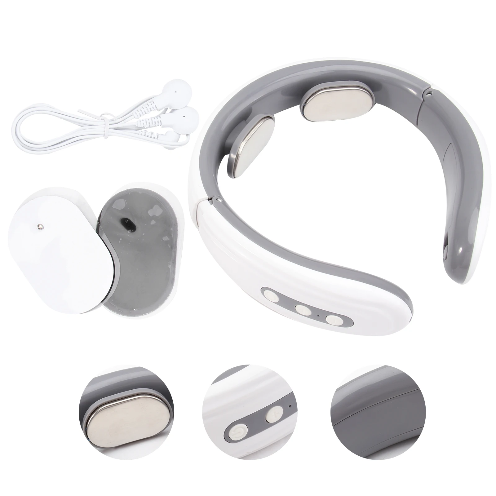 White Cervical Vertebra Massager Electronic Pulse Physiotherapy Instrument Wireless U-Shape Neck Massager Without Battery
White Cervical Vertebra Massager Electronic Pulse Physiotherapy Instrument Wireless U-Shape Neck Massager Without Battery