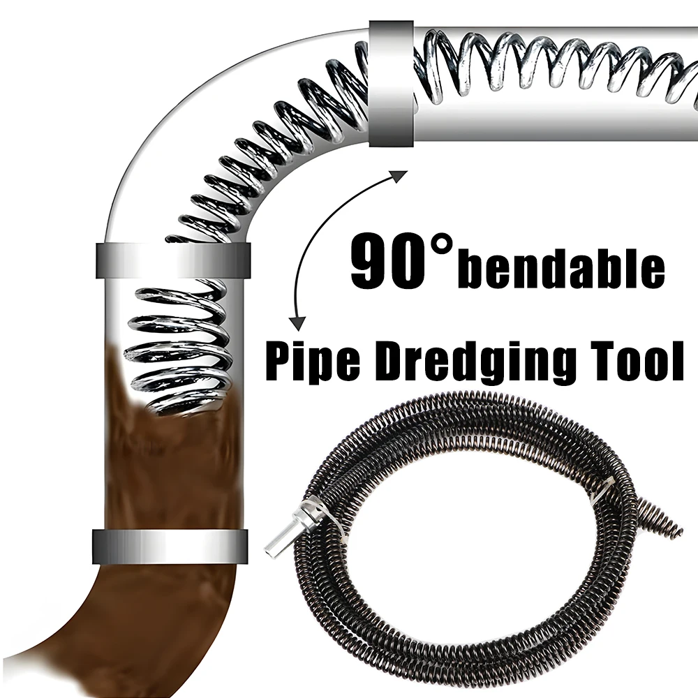 Drain Cleaner Pipe Dredging Tool Sinks Basin Pipeline Clogged Remover Tools 3M Spring Pipe Sewer Pipe Unblocker With Connector
Drain Cleaner Pipe Dredging Tool Sinks Basin Pipeline Clogged Remover Tools 3M Spring Pipe Sewer Pipe Unblocker With Connector