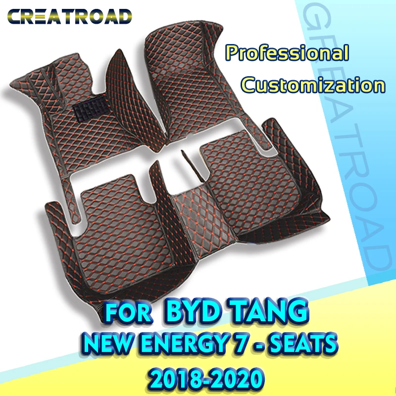 

Car Floor Mats For BYD Tang New Energy Seven Seats 2018 2019 2020 Custom Auto Foot Pads Carpet Cover Interior Accessories