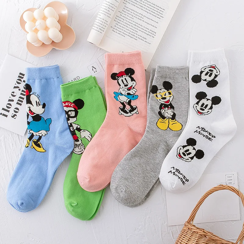 Disney Women's Socks Mickey and Minnie High Quality Fashion Cute Sweet Cotton Kawaii Casual Print Solid Color Women's Socks
Disney Women's Socks Mickey and Minnie High Quality Fashion Cute Sweet Cotton Kawaii Casual Print Solid Color Women's Socks