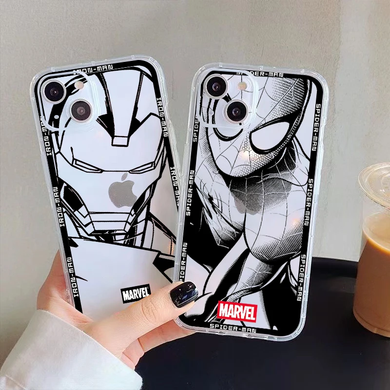 Marvel Iron Man Spiderman Clear Phone Case For iPhone 11 Pro Max 12 13 Pro Mini X XR XS Max 6 6S 7 8 Plus Se2 Full Protection
Marvel Iron Man Spiderman Clear Phone Case For iPhone 11 Pro Max 12 13 Pro Mini X XR XS Max 6 6S 7 8 Plus Se2 Full Protection