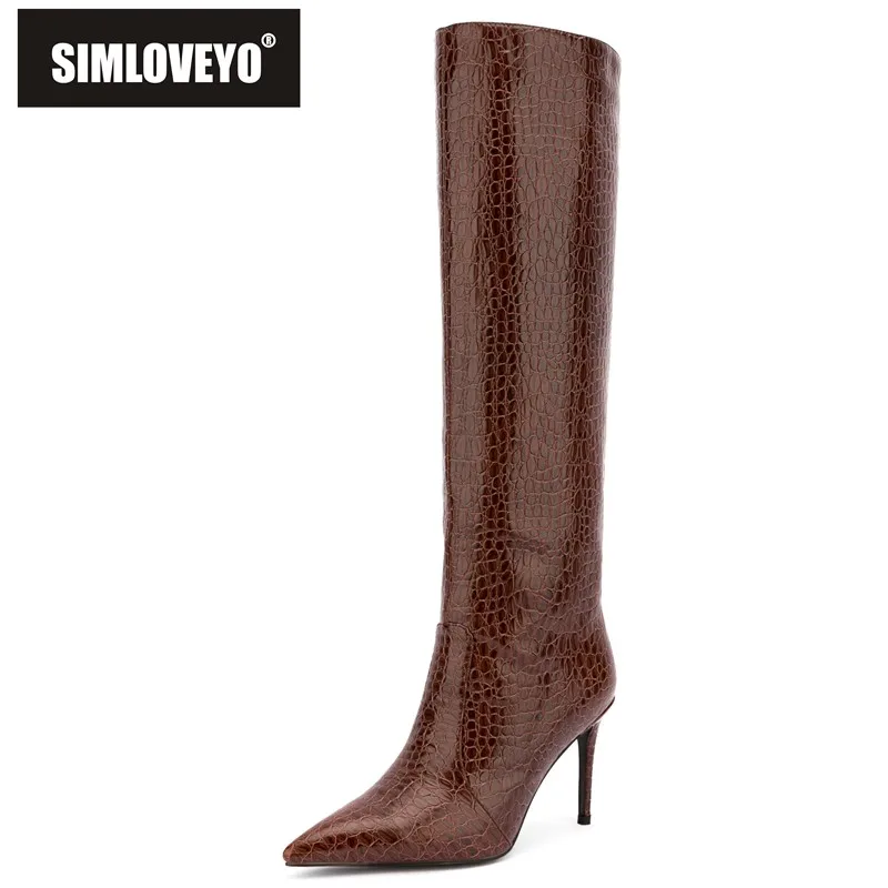 SIMLOVEYO Stone Pattern Women Boots Pointed Toe Thin Heel 8.5-9.5CM Large Size 34-47 Solid Sexy Warm Fur Winter Boot Party S4156
SIMLOVEYO Stone Pattern Women Boots Pointed Toe Thin Heel 8.5-9.5CM Large Size 34-47 Solid Sexy Warm Fur Winter Boot Party S4156