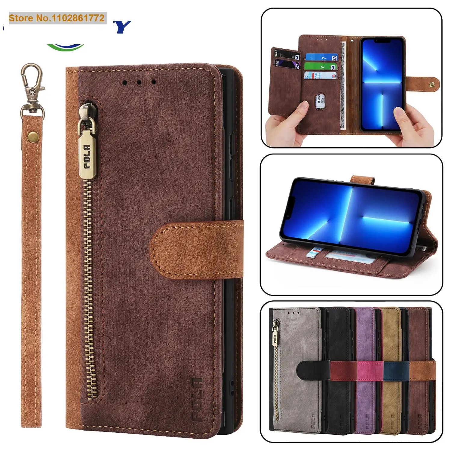 

Leather Phone Case For OnePlus Nord CE 2 N10 N100 N200 10 9 8T 7T 7 6T 6 5T 5 3 3T Wallet Magnetic Card Slots Shockproof Cover