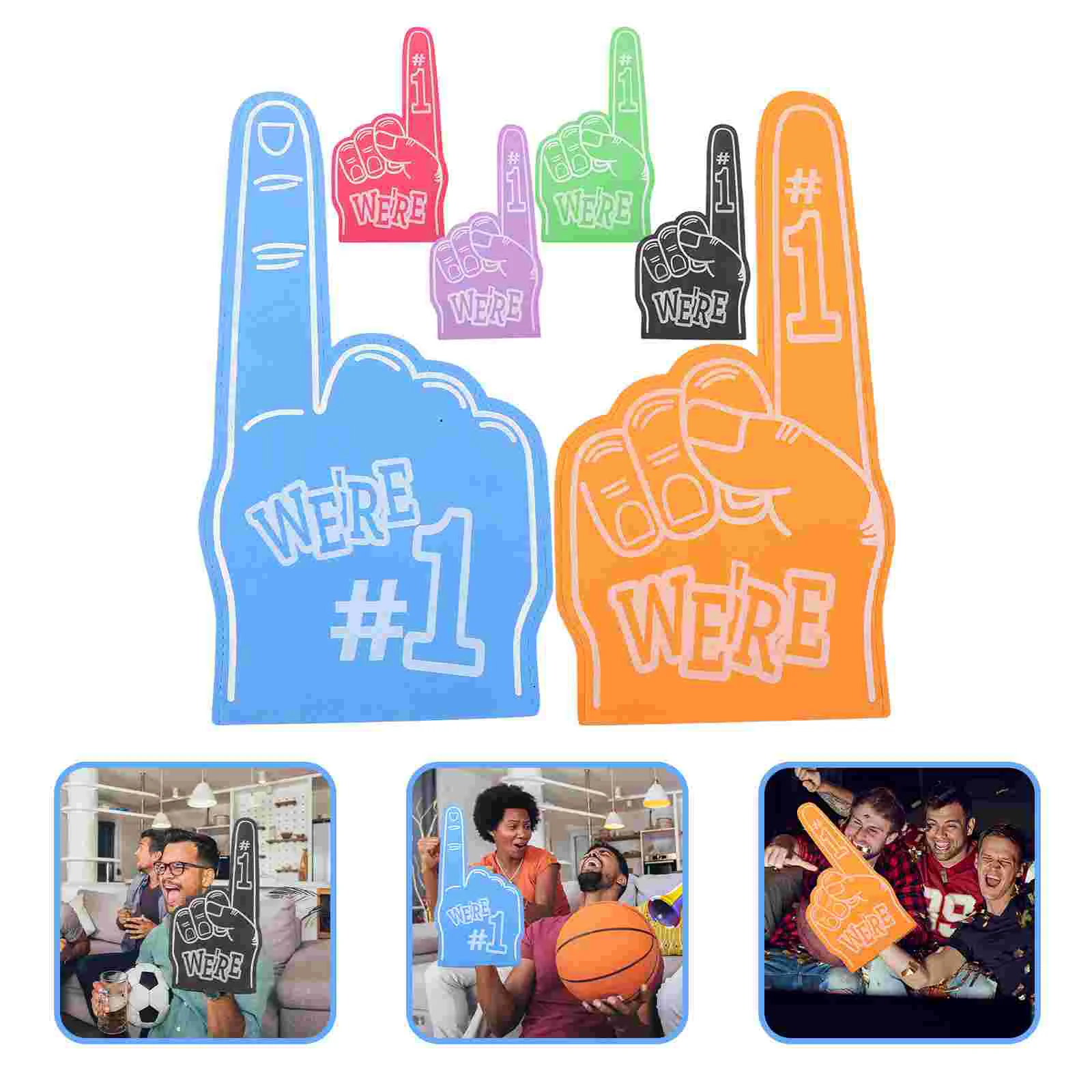 Colored Balls Pointer Finger Foam Fingers Bulk Cheer Props Football Game Noise Makers
Colored Balls Pointer Finger Foam Fingers Bulk Cheer Props Football Game Noise Makers