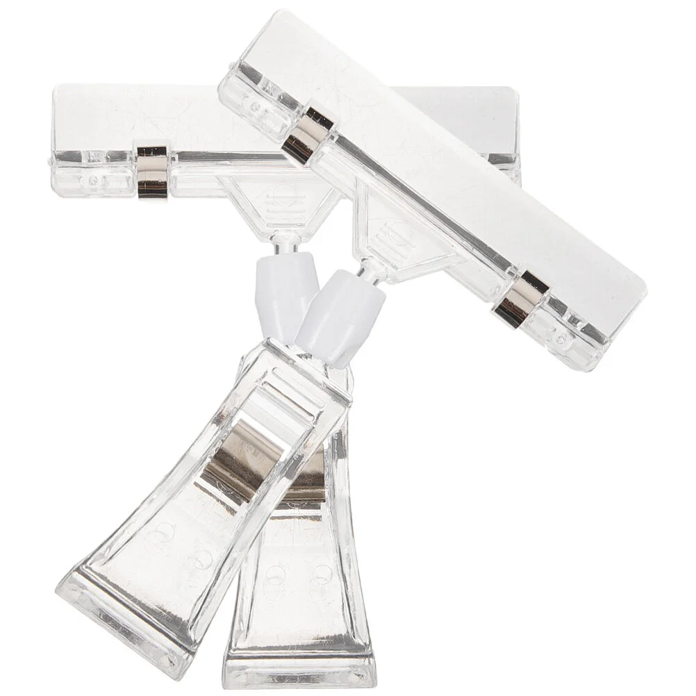 2 Pcs Message Folder Double Head Clip Swivel Price Clips Clear Sign Plastic Holder Holders
2 Pcs Message Folder Double Head Clip Swivel Price Clips Clear Sign Plastic Holder Holders