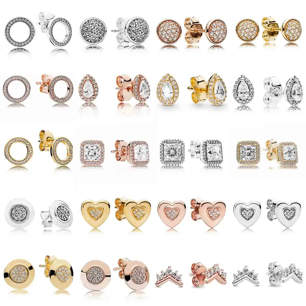925 Sterling Silver Earring Golden Sparkling Circular Forever Two-tone Signature Love Heart Earring For Women Fashion Jewelry
925 Sterling Silver Earring Golden Sparkling Circular Forever Two-tone Signature Love Heart Earring For Women Fashion Jewelry