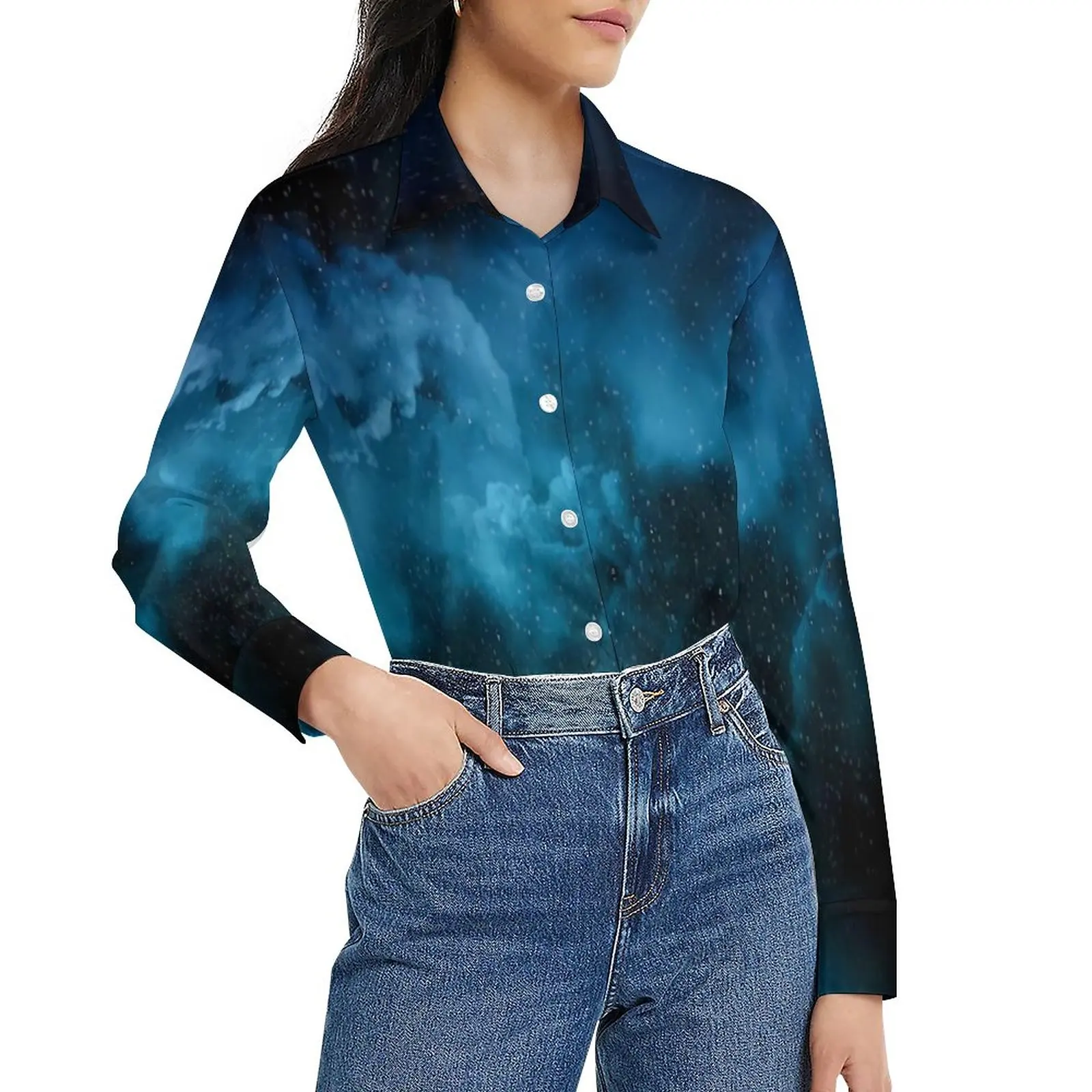 Blue Nebula Galaxy Loose Blouse Cool Outer Space Streetwear Oversize Blouses Female Long Sleeve Cute Shirt Autumn Custom Clothes
Blue Nebula Galaxy Loose Blouse Cool Outer Space Streetwear Oversize Blouses Female Long Sleeve Cute Shirt Autumn Custom Clothes