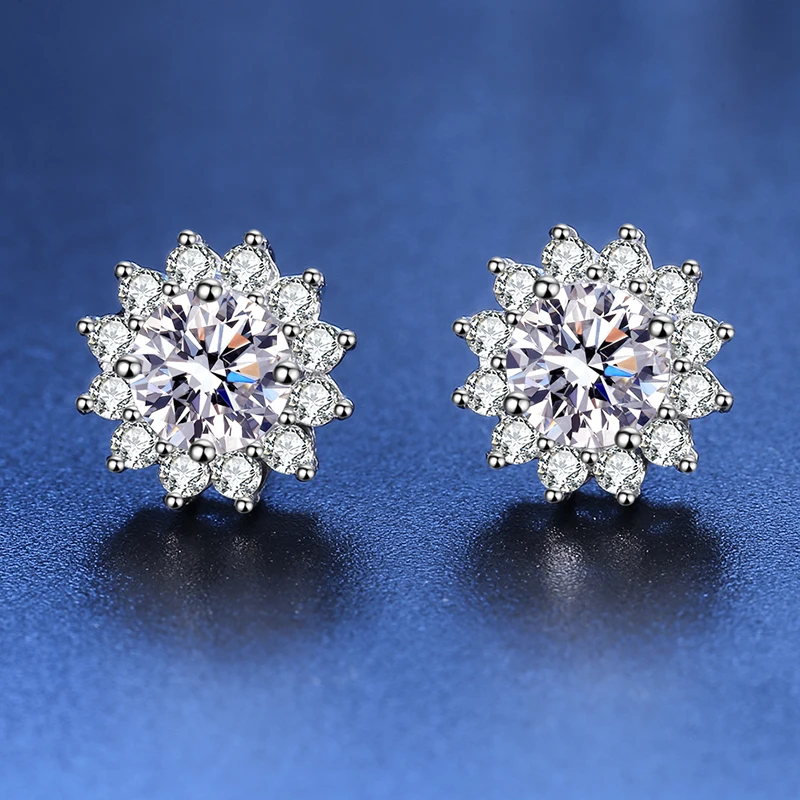 Professional Factory Price Wholesale Sterling Silver S925D Color Moissanite Sunflower Female 18K Stud Earrings Couple White
Professional Factory Price Wholesale Sterling Silver S925D Color Moissanite Sunflower Female 18K Stud Earrings Couple White