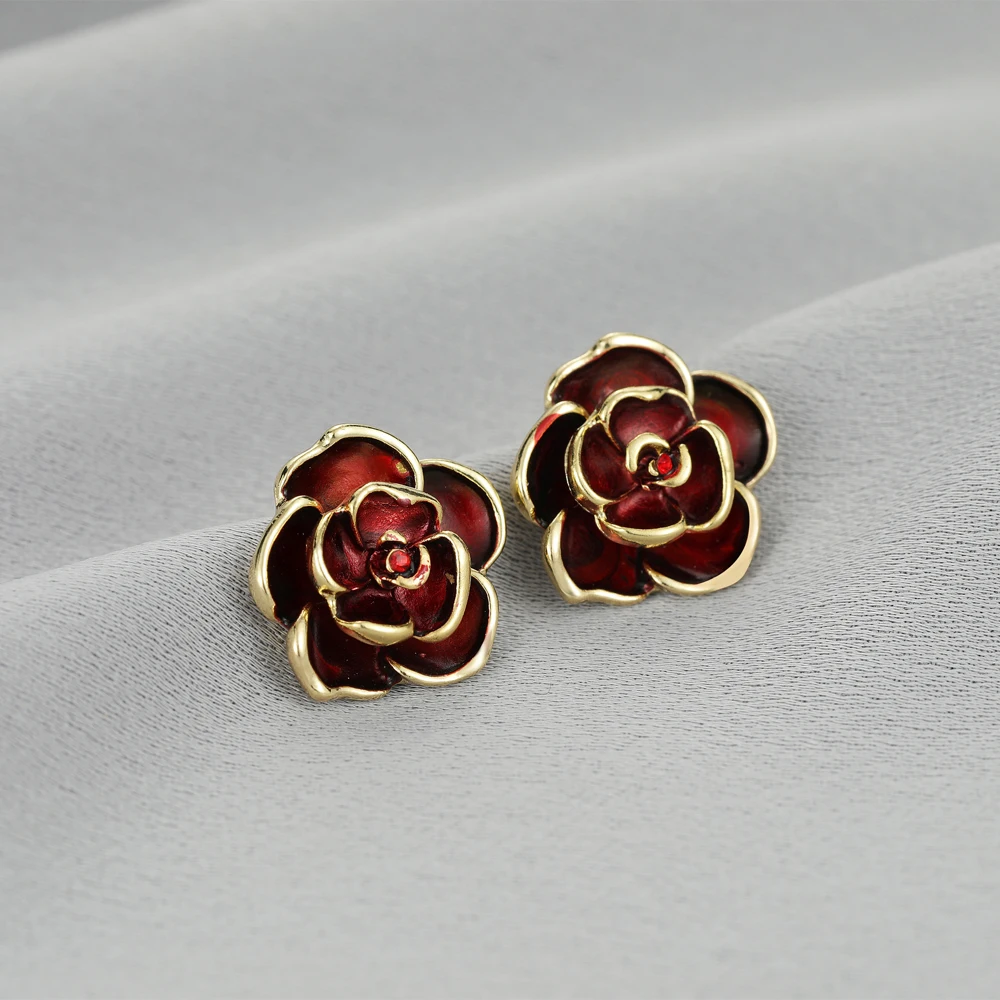 Anslow Fashion Jewelry Vintage Gold Color Red Rose Flowers Stud Earring For Lady Women Wedding Engagement Party Accessories
Anslow Fashion Jewelry Vintage Gold Color Red Rose Flowers Stud Earring For Lady Women Wedding Engagement Party Accessories