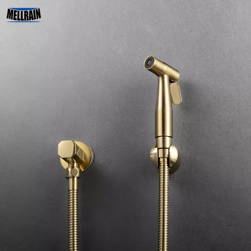 Bathroom Toilet Bidet Tap Kit. Brushed Gold Wall Mounted Bidet Sprayer Shower With Shut-Off Valve Black , Rose Gold Shattf
Bathroom Toilet Bidet Tap Kit. Brushed Gold Wall Mounted Bidet Sprayer Shower With Shut-Off Valve Black , Rose Gold Shattf