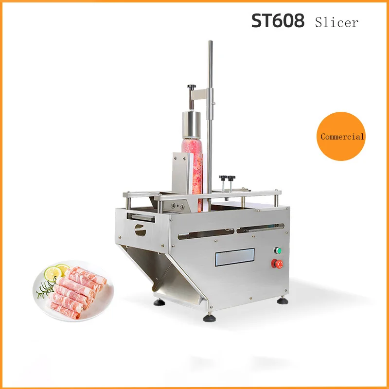 ST608 Commercial Fat Beef Mutton Vegetable Multi-function Roll Electric Meat Planer Automatic Household Meat Slicer
ST608 Commercial Fat Beef Mutton Vegetable Multi-function Roll Electric Meat Planer Automatic Household Meat Slicer