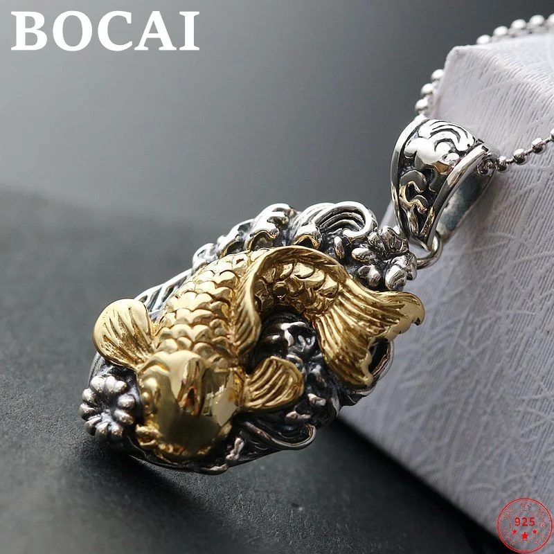 BOCAI S925 Sterling Silver Pendant 2021 Fashion Carp Fish Good Luck Every Year Pure Argentum Hanging Jewelry for Men and Women
BOCAI S925 Sterling Silver Pendant 2021 Fashion Carp Fish Good Luck Every Year Pure Argentum Hanging Jewelry for Men and Women