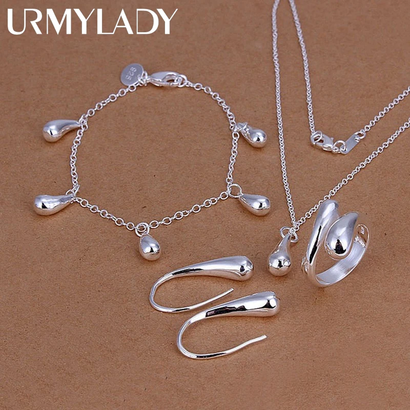 URMYLADY 925 Sterling Silver Wedding women high-quality classic drop bracelets earrings necklace rings fashion jewelry sets
URMYLADY 925 Sterling Silver Wedding women high-quality classic drop bracelets earrings necklace rings fashion jewelry sets