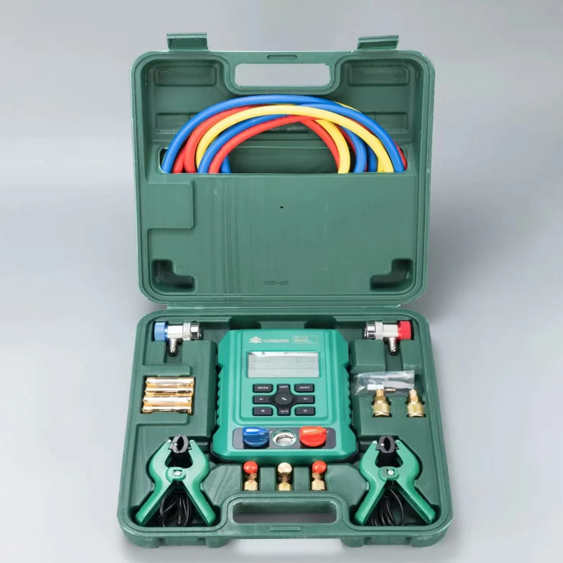 HONGSEN New Design Refrigeration Digital Manifold Gauge Set With 93 Kinds Refrigerants Data
HONGSEN New Design Refrigeration Digital Manifold Gauge Set With 93 Kinds Refrigerants Data