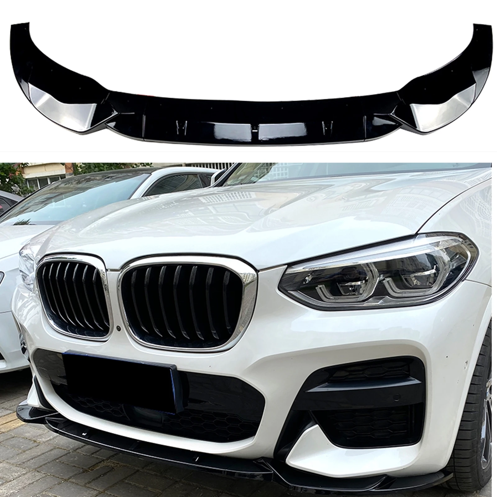 Front Bumper Spoiler Splitter Lip For BMW X3 G01 X4 G02 M Sport 2018-2021 Glossy Black Car Lower Body Kit Split Blade Plate Trim
Front Bumper Spoiler Splitter Lip For BMW X3 G01 X4 G02 M Sport 2018-2021 Glossy Black Car Lower Body Kit Split Blade Plate Trim