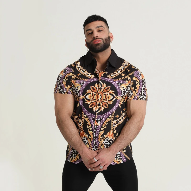 New Summer Casual Hot Sale Printed Hawaiian Shirt Men Short Sleeve Top Trend Loose T-Shirt Outdoor social gathering lapel shirt
New Summer Casual Hot Sale Printed Hawaiian Shirt Men Short Sleeve Top Trend Loose T-Shirt Outdoor social gathering lapel shirt