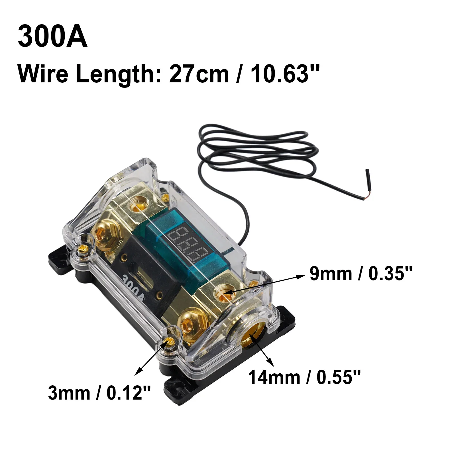 Holder ANL Fuse 10.8x7.1x4cm Parts Universal W/ Fuse 300 Amp Black Car Audio Inline LED Digital Display M3 Thread
Holder ANL Fuse 10.8x7.1x4cm Parts Universal W/ Fuse 300 Amp Black Car Audio Inline LED Digital Display M3 Thread