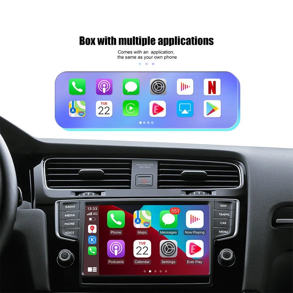 Автомобильный мультимедийный видеоплеер Dongle Android система Carplay Box 4 Гб + 32 ГБ Автомобильный Интеллектуальный навигационный модуль
Автомобильный мультимедийный видеоплеер Dongle Android система Carplay Box 4 Гб + 32 ГБ Автомобильный Интеллектуальный навигационный модуль