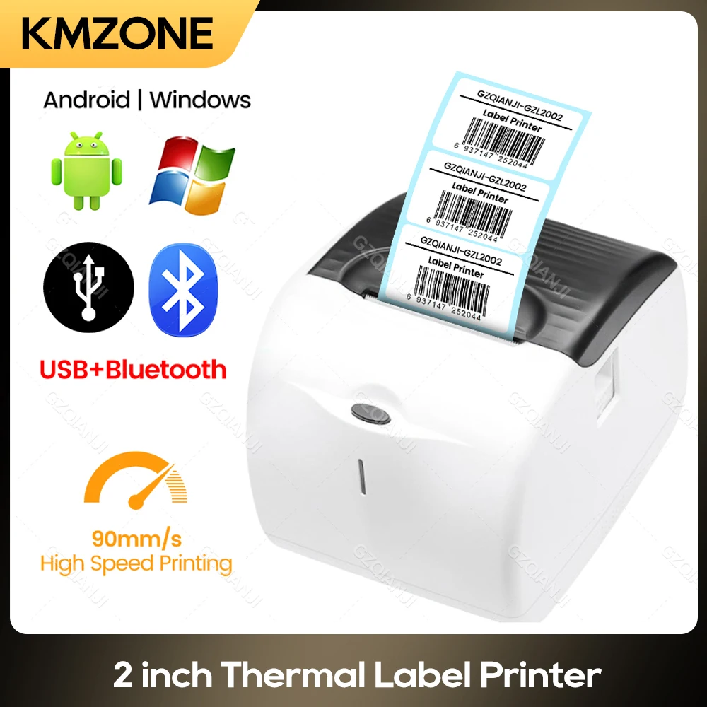 58MM Desktop Thermal Label Printer Bluetooth Mini 20mm-58mm Barcode Adhesive Stickers Printer Label Maker Wireless Bluetooth USB
58MM Desktop Thermal Label Printer Bluetooth Mini 20mm-58mm Barcode Adhesive Stickers Printer Label Maker Wireless Bluetooth USB