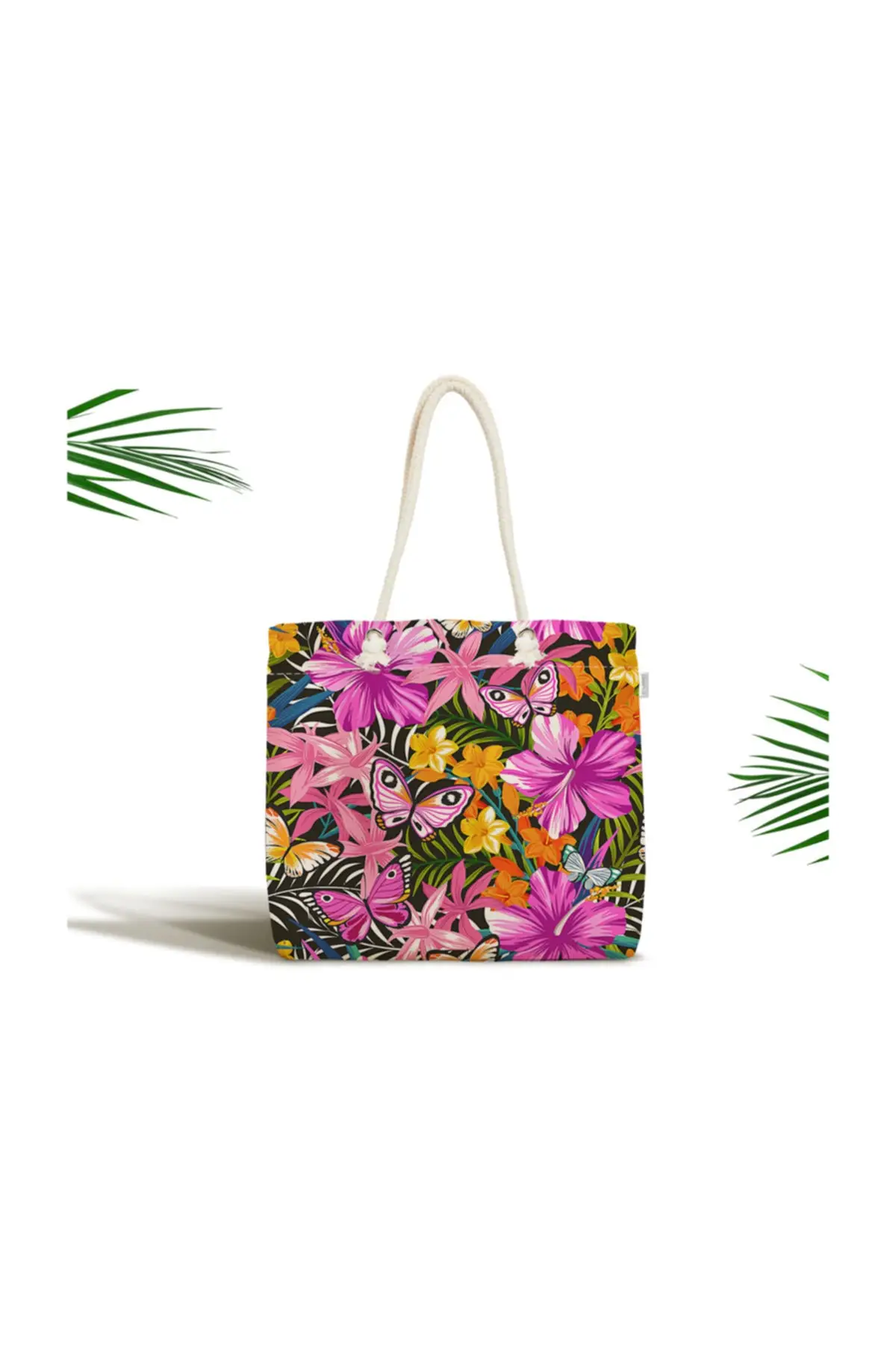 Women Beach Bag Tropical pattern Patterned Special L Design Zippered Fabric On Black Background Tote Bag Summer Shopping Bags
Women Beach Bag Tropical pattern Patterned Special L Design Zippered Fabric On Black Background Tote Bag Summer Shopping Bags