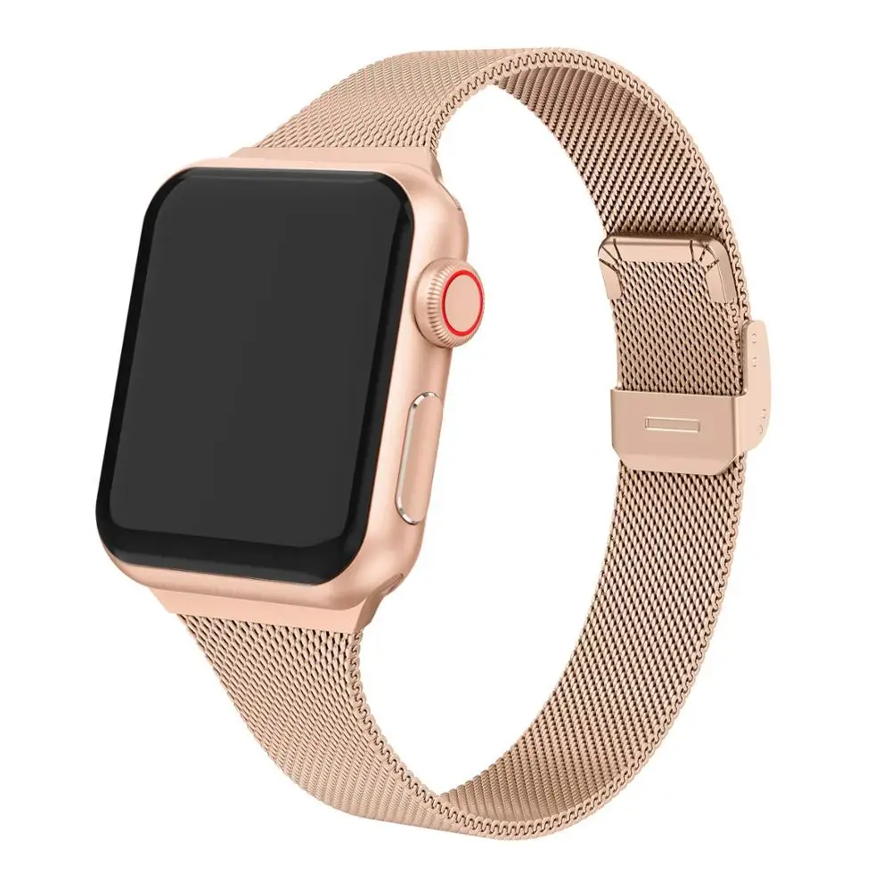 Slim Strap For Apple Watch Band 44mm 40mm 45mm iWatch 42mm 38 Stainless steel Milanese bracelet Apple watch series 6 SE 4 3 7 41
Slim Strap For Apple Watch Band 44mm 40mm 45mm iWatch 42mm 38 Stainless steel Milanese bracelet Apple watch series 6 SE 4 3 7 41