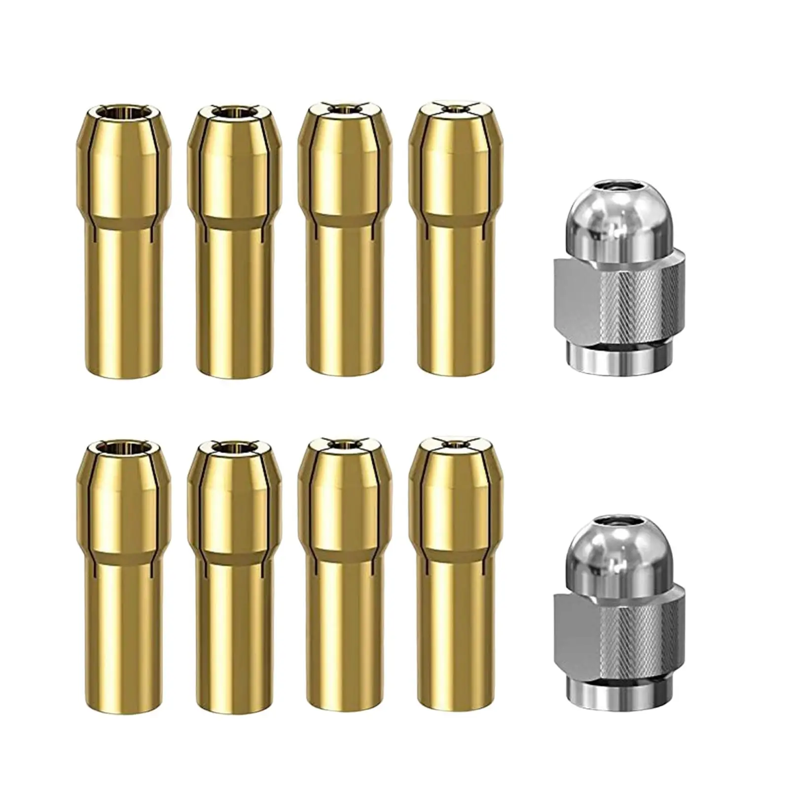 10 Pieces 4485 Brass Collet Set Rotary Tool Parts Replacement Good Workmanship Quick Change Maintaining Stability Practical
10 Pieces 4485 Brass Collet Set Rotary Tool Parts Replacement Good Workmanship Quick Change Maintaining Stability Practical